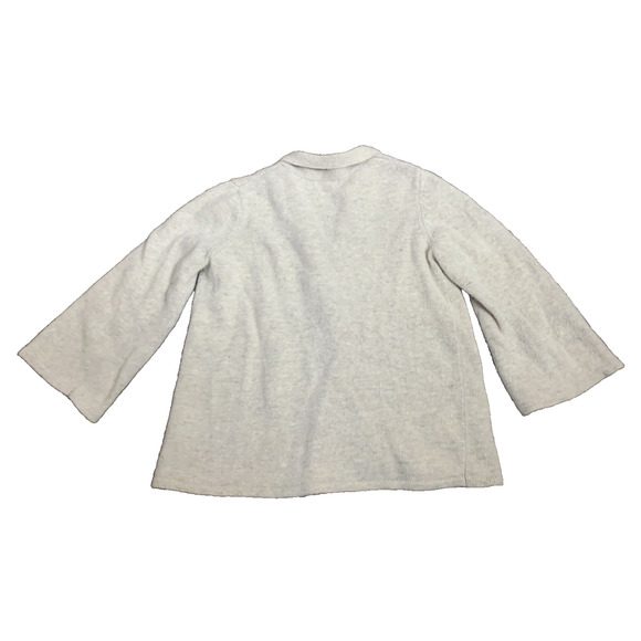 Tweeds Cardigan Womens Medium Beige Soft Wool Angora Rabbit 3/4 Sleeves Sweater - Picture 12 of 16